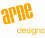 lowercase large type arne over lowercase small type angled design